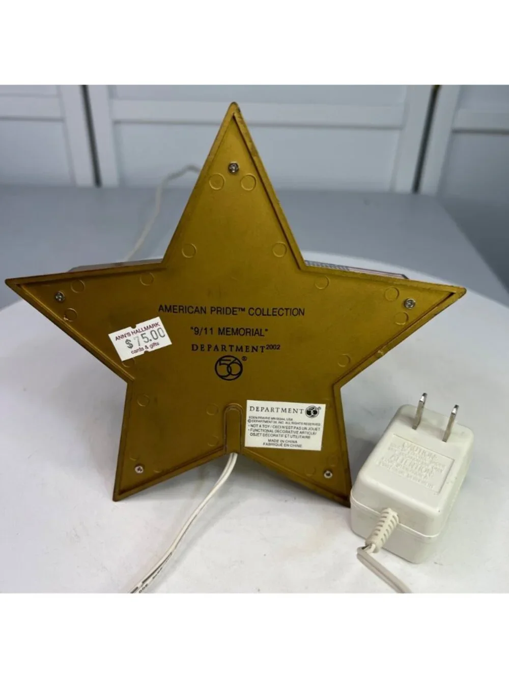 Dept 56 9/11 Memorial American Pride Collection Lighted Figurine (Incomplete)